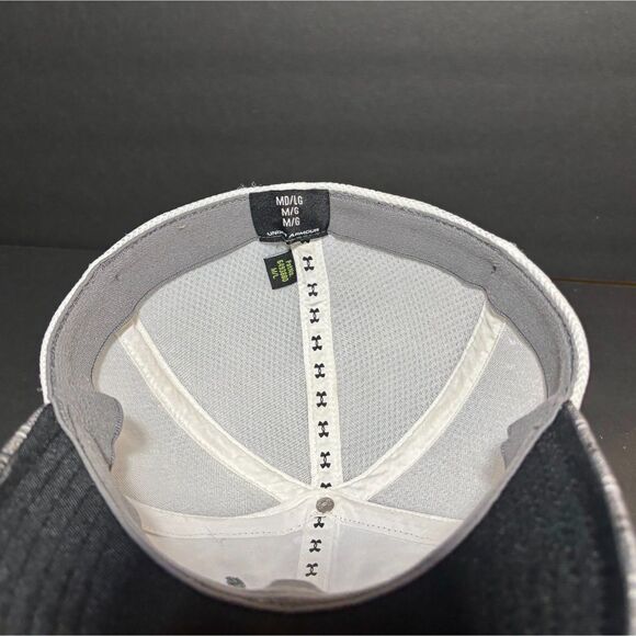 Under Armour Golf Hat – Black/Gray Striped Mesh Back – Stretch Fit M/L – EUC - Picture 7 of 7
